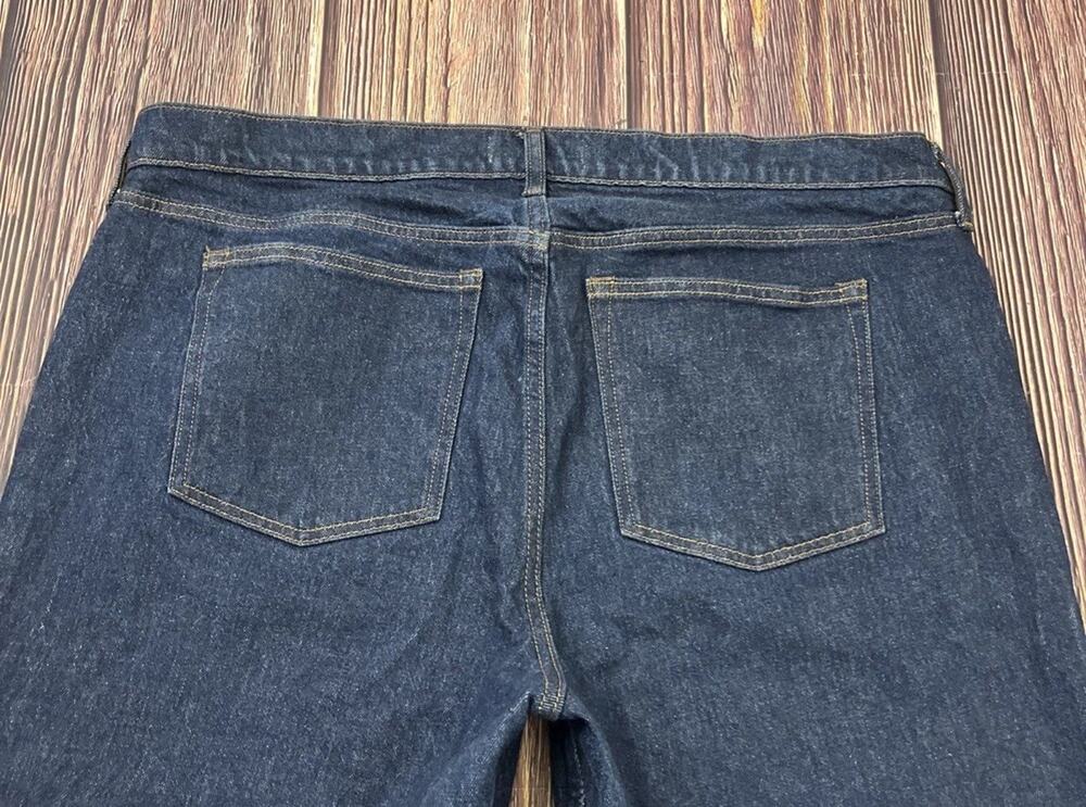 Abercrombie & Fitch Dark Wash Jeans 90s Straight Mid Rise Curve Love Womens 34